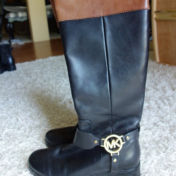Michael Kors Leather Riding Boots - size 5.5 - Picture 1 of 16